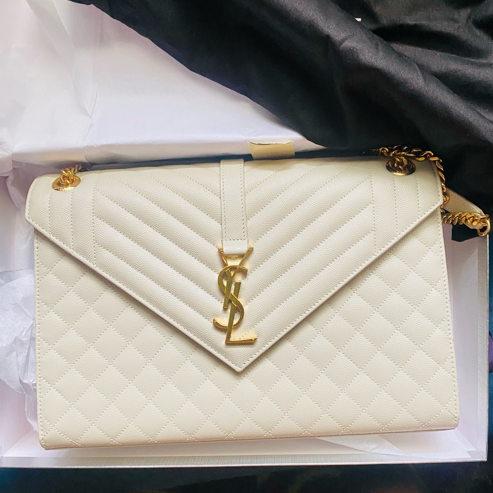 Saint Laurent Triquilt Large Envelope Bag